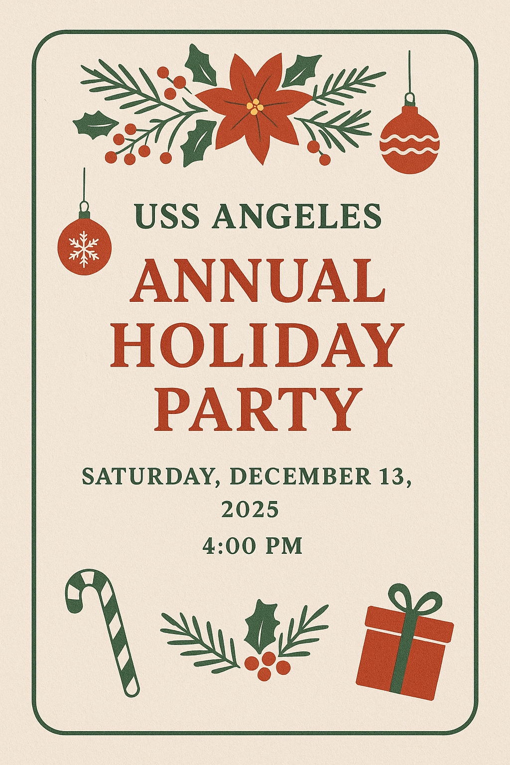 USS ANGELES’ Annual Holiday Party